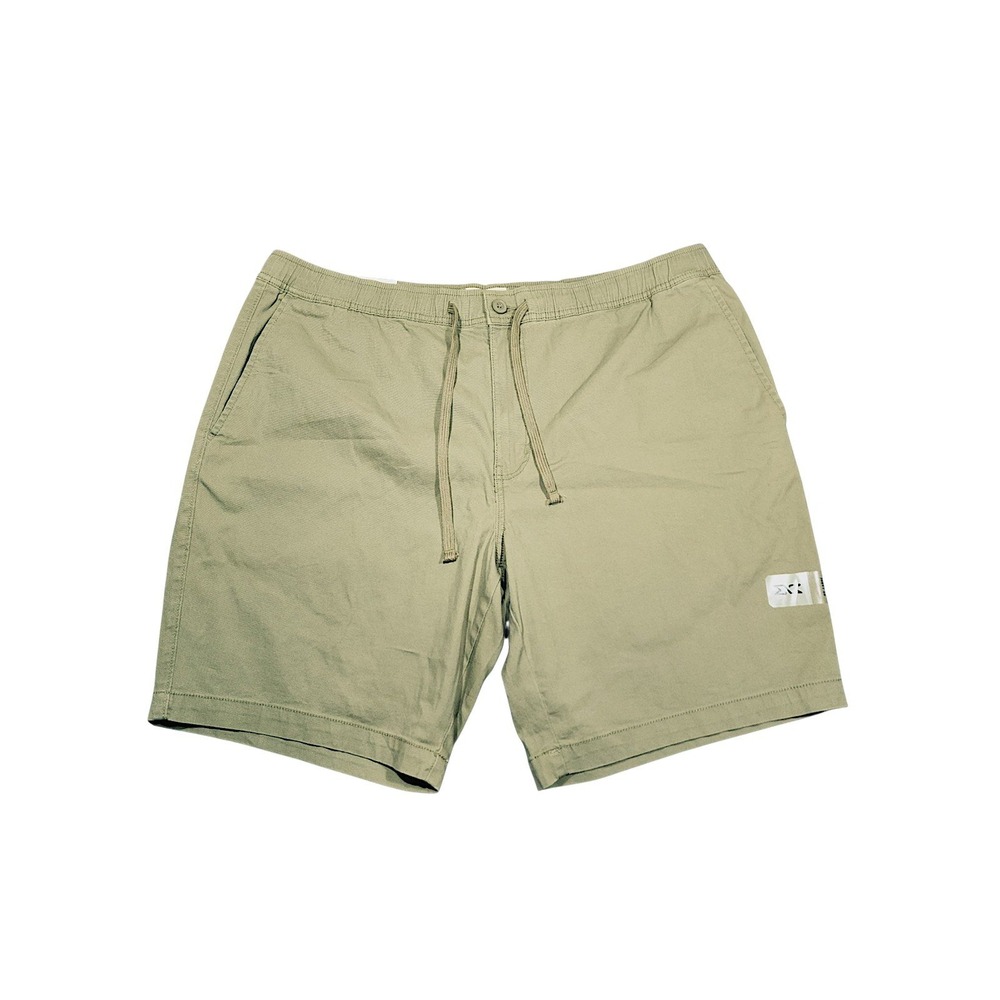 Mutual Weave Shorts XXL 44x9 Men 20" Green Sage Elastic Waist Cotton Stretch NEW